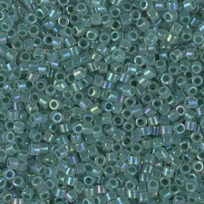 Miyuki delica Beads 11/0 - Forest green lined opal ab DB-1768